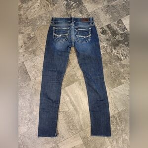 BKE Womens Dark Blue Skinny Jeans